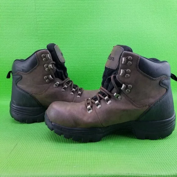 ✅Everest Bob Waterproof Brown Leather Hiking Boots Mens 10 Outdoor Trail Shoes - Picture 8 of 10